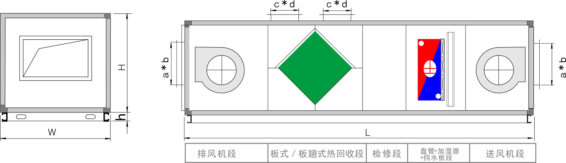 济南板翅/板式组合形式四